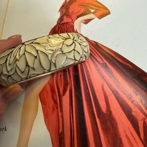 Tommy Bahama Elegant Cream Floral Enamel Clamper Bracelet